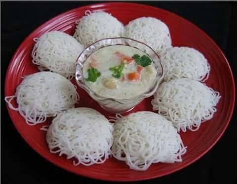 Idiyappam with vegetable stew